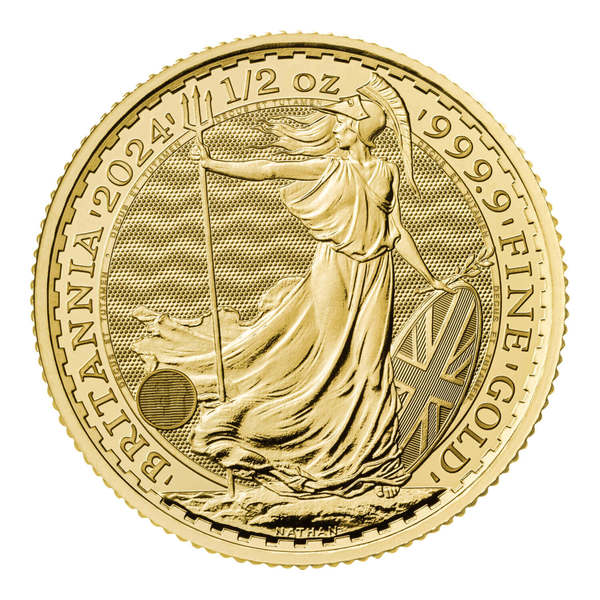 Compare 2024 Britannia 1/2 oz Gold Coin prices