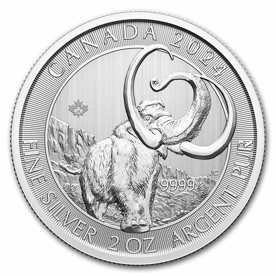 Compare 2024 Canada Ice Age: Woolly Mammoth 2 oz Silver Coin prices
