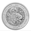 Compare 2024 2 oz Tudor Beasts Seymour Unicorn Silver Coin prices