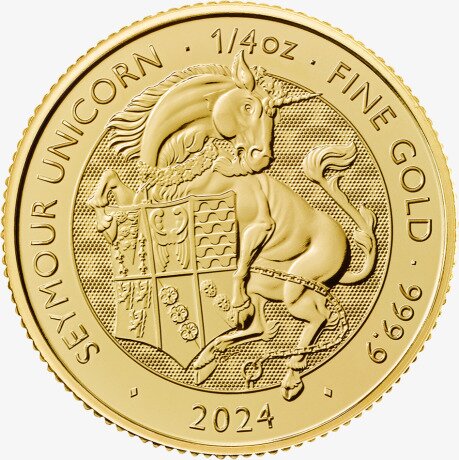 Compare 2024 1/4 oz Tudor Beasts Seymour Unicorn Gold Coin prices