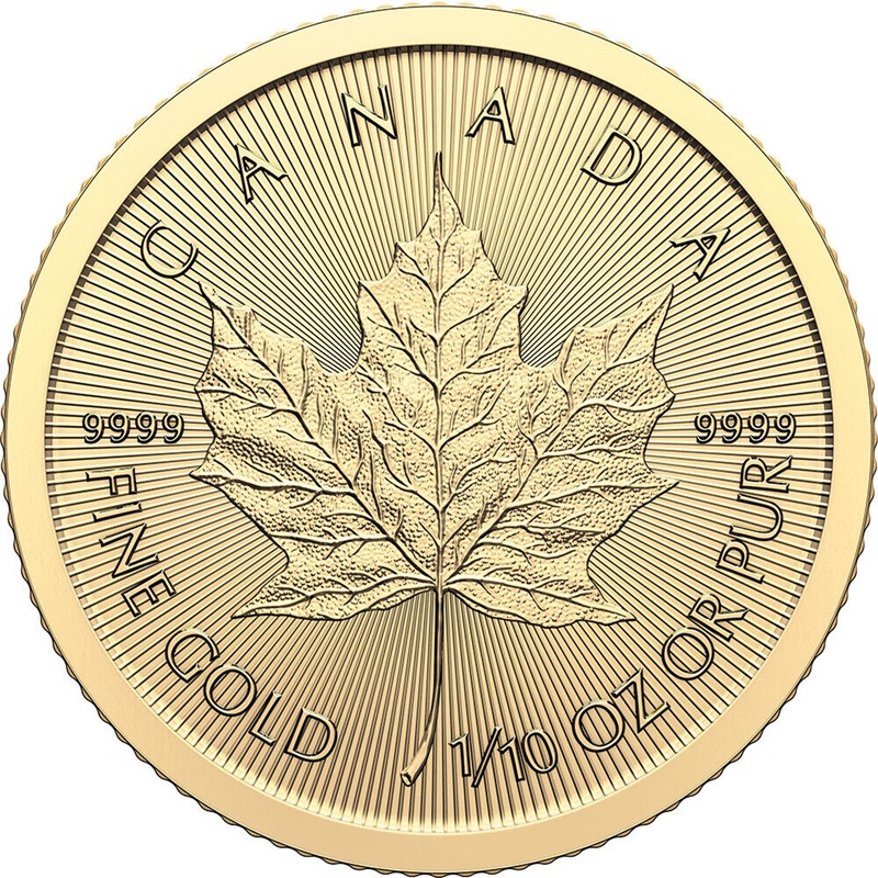 Compare 2025 1/10 oz Canadian Gold Maple Leaf $5 Coin BU prices