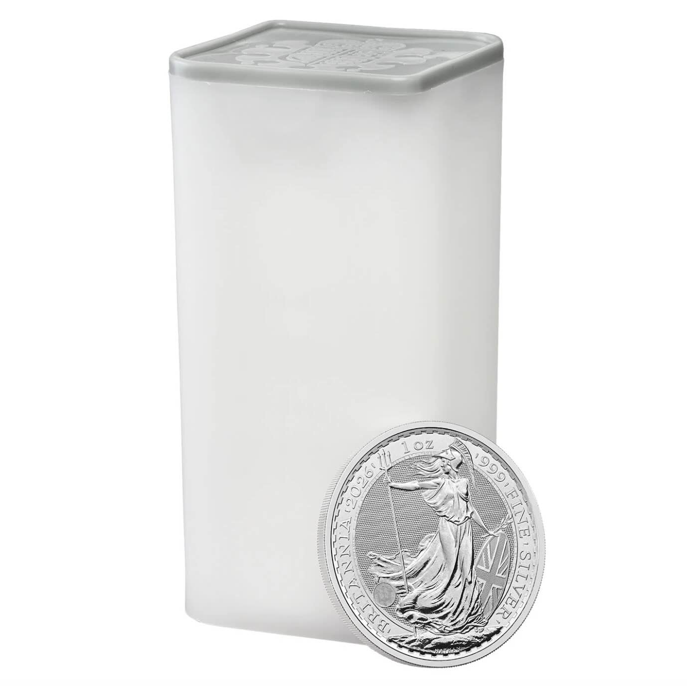 Compare Tube of 25 2026 Great Britain 1 oz Silver Britannia Coins prices