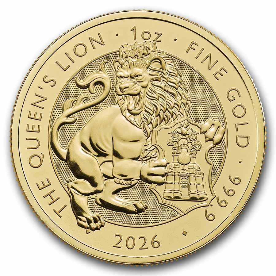 Compare 2026 UK 1 oz Gold The Royal Tudor Beasts Queen's Lion Coin prices