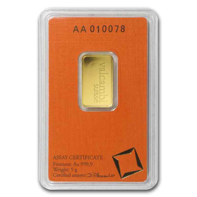 Compare Valcambi 5 Gram Gold Bar prices