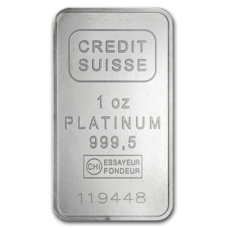 Compare Credit Suisse 1 oz Platinum Bar prices
