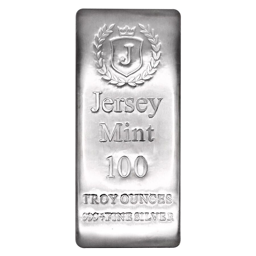 Compare 100 oz Silver Bar Jersey Mint prices