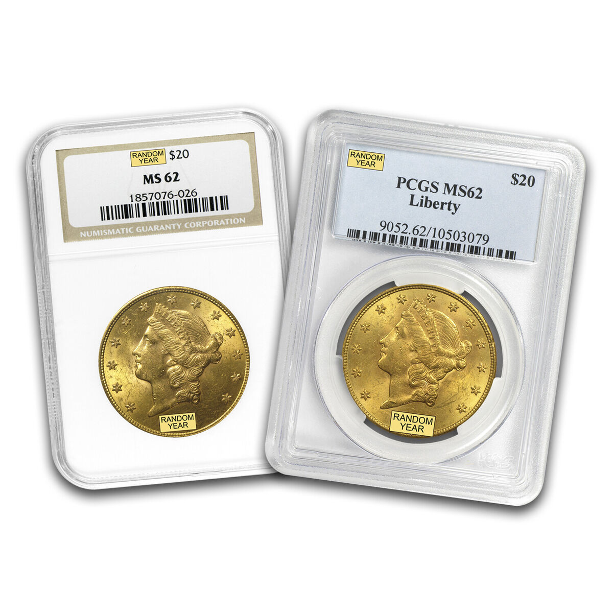 Compare $20 MS-62 Liberty Double Eagle Gold Coin (NGC or PCGS) - Random Year prices