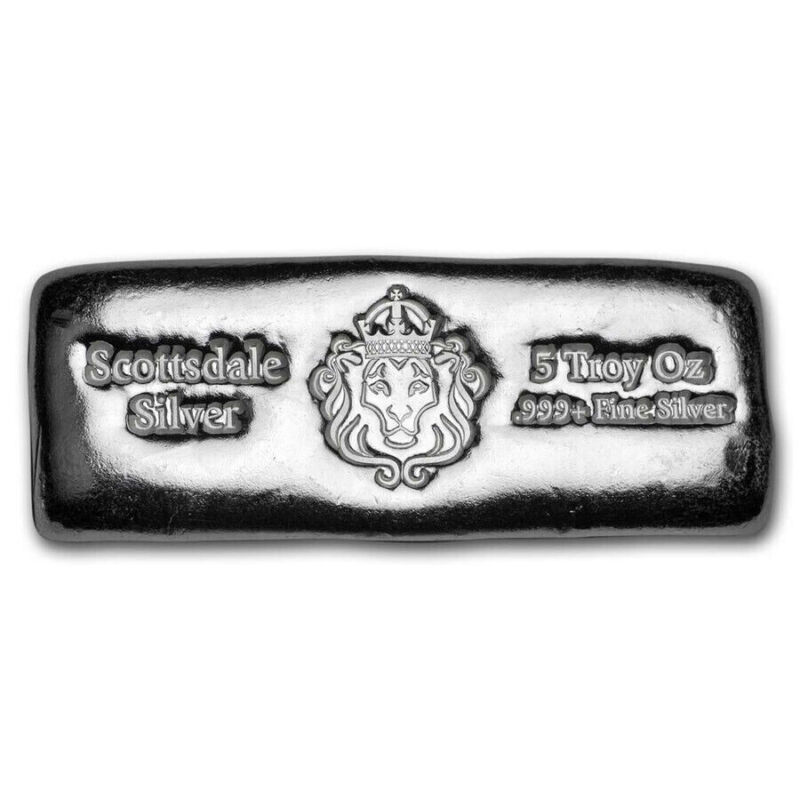 Compare Scottsdale Cast 5 oz Silver Bar prices