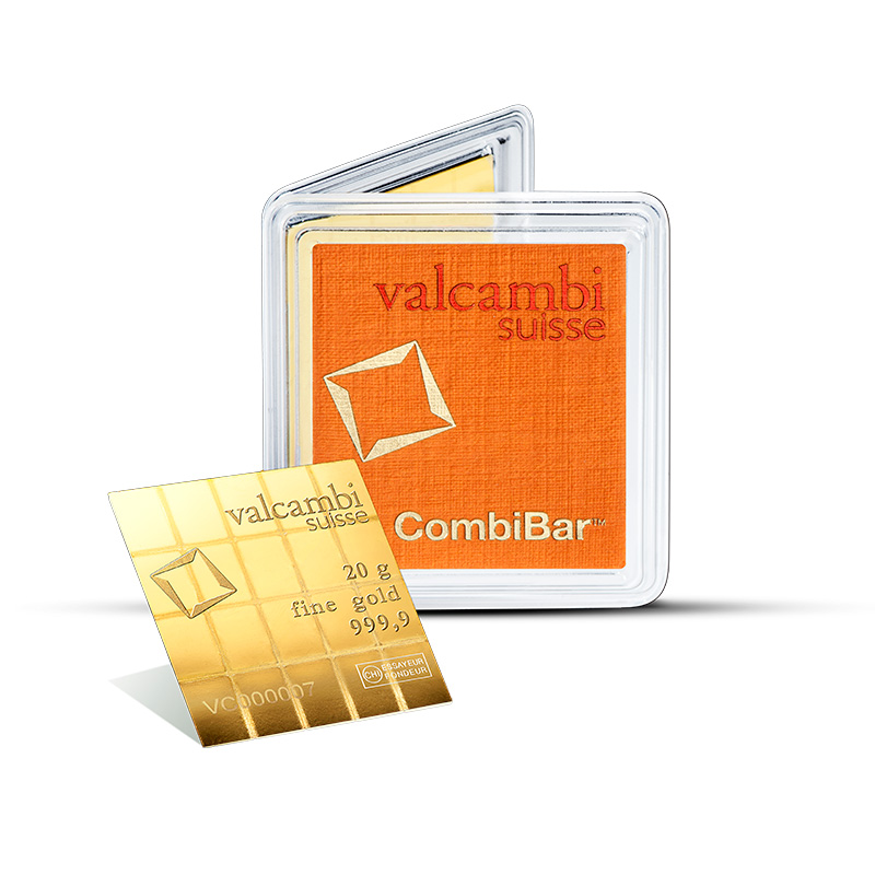 Compare Valcambi 20 Gram Gold CombiBar prices