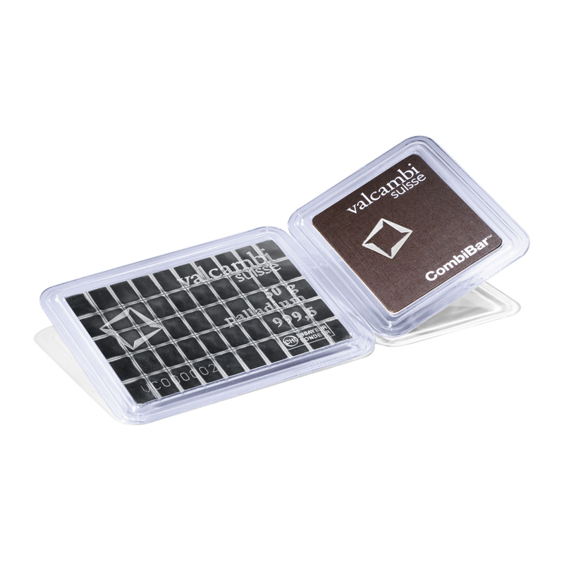 Compare Valcambi CombiBar - 50 Gram Palladium Bar prices