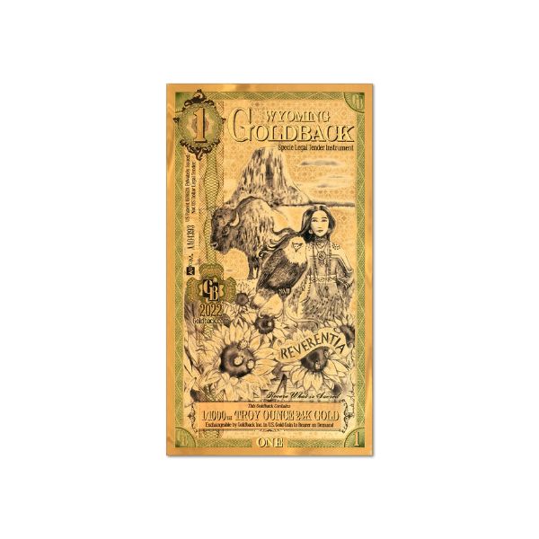 Compare 1 Wyoming Goldback 1/1000 oz 24K Gold Foil Aurum Note prices
