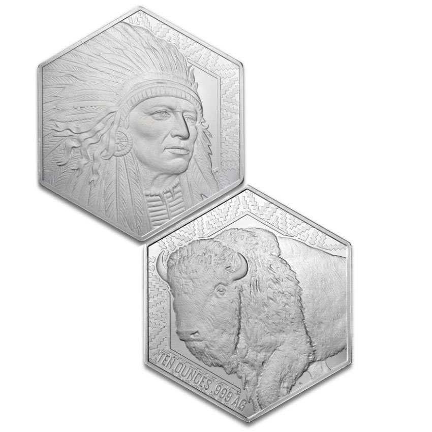 Compare 10 oz Buffalo Warrior Hexagon Silver Bar prices