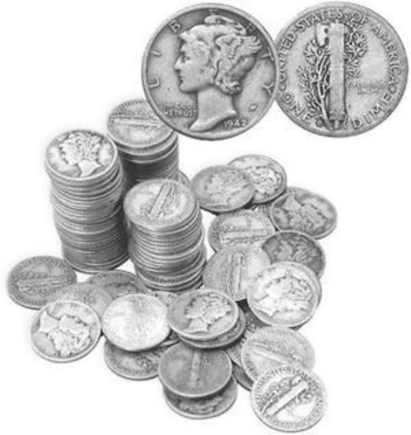 Compare Mercury Dimes – $5 Face Value prices