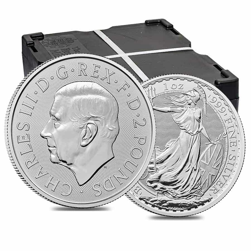 Compare 2025 Britannia 1 oz Silver Monster Box of 500 prices