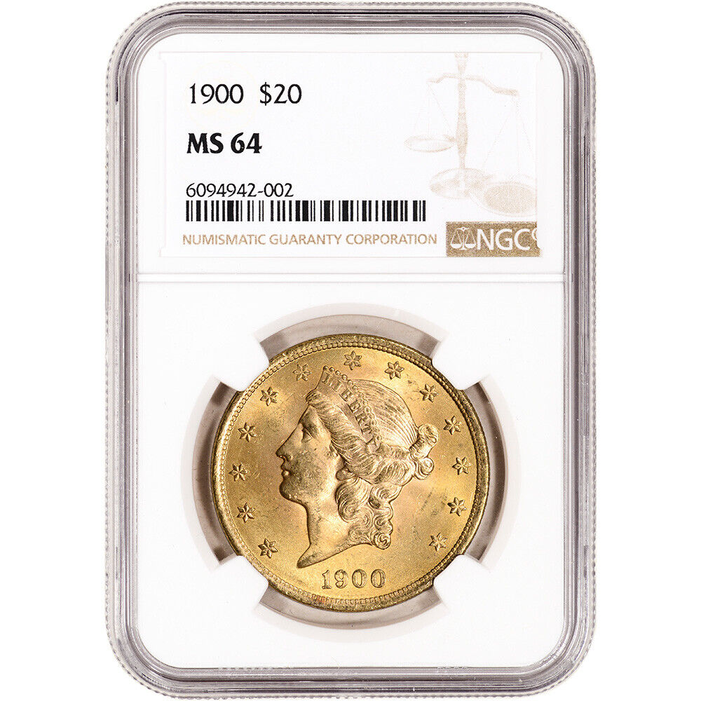 Compare $20 MS-64 Liberty Double Eagle Gold Coin (NGC or PCGS) - Random Year prices