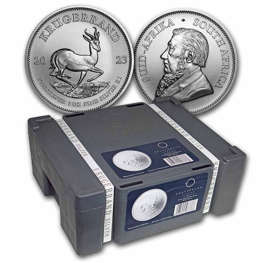 Compare South Africa 1 oz Silver Krugerrand Monster Box prices