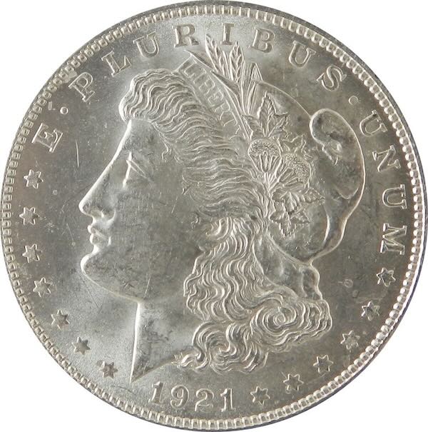 Compare 1921 Morgan Silver Dollar AU  prices