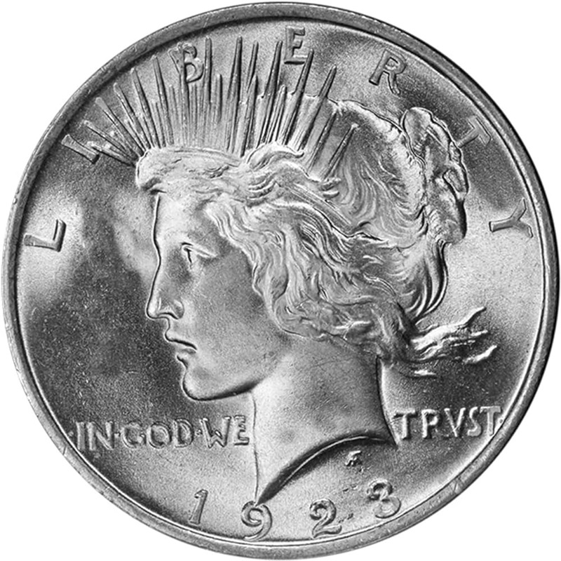 Compare 1923-S Peace Silver Dollar Coin (BU) prices