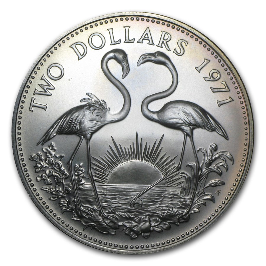 Compare Bahamas $2 Flamingo Silver Coin prices