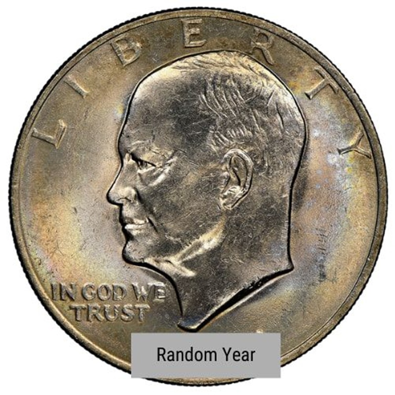 Compare 1971-1976 40% Silver Eisenhower Dollars (Circulated)  prices