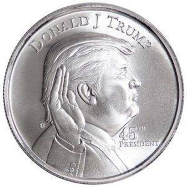 President Donald Trump...2021..MAGA..LIBERTY. .999 Silver Overlay..with a COA* 