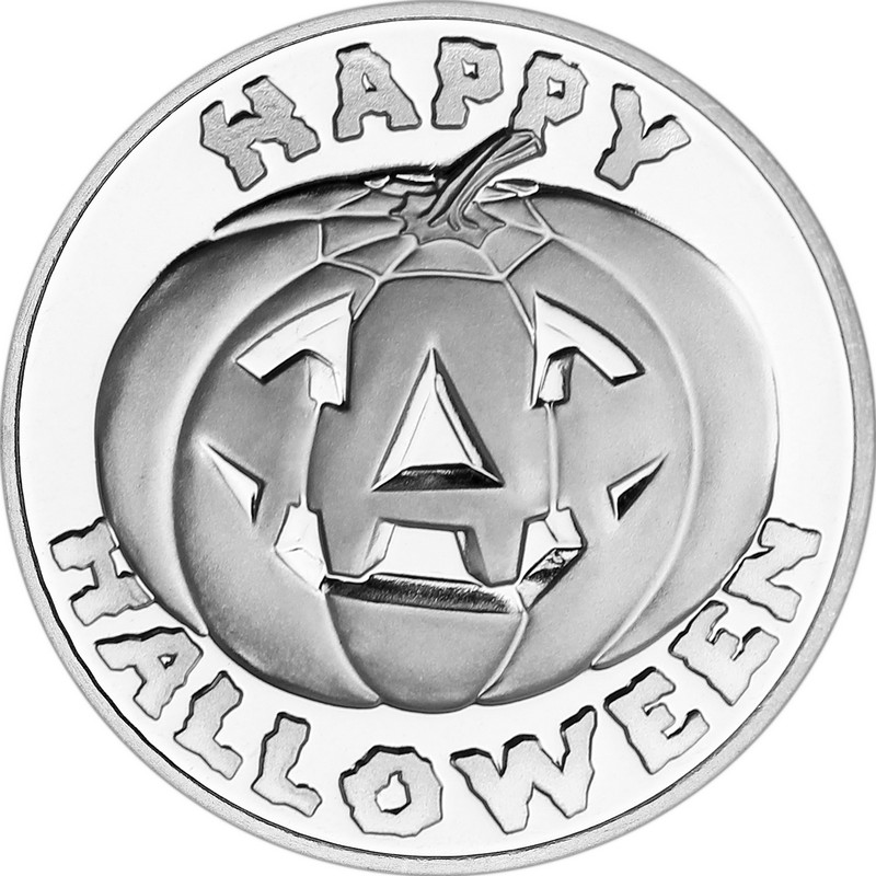 Compare 1 oz Silver Round Happy Halloween  prices