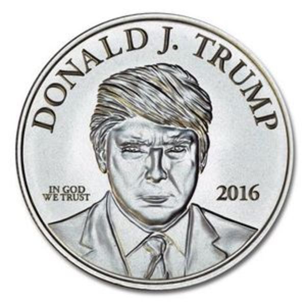 Donald Trump Silver Dollar US President White House In God we Trust Americana US 