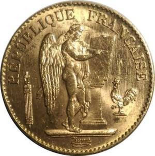 Buy 1878-1898 France 20 Francs Gold Lucky Angel at the lowest prices