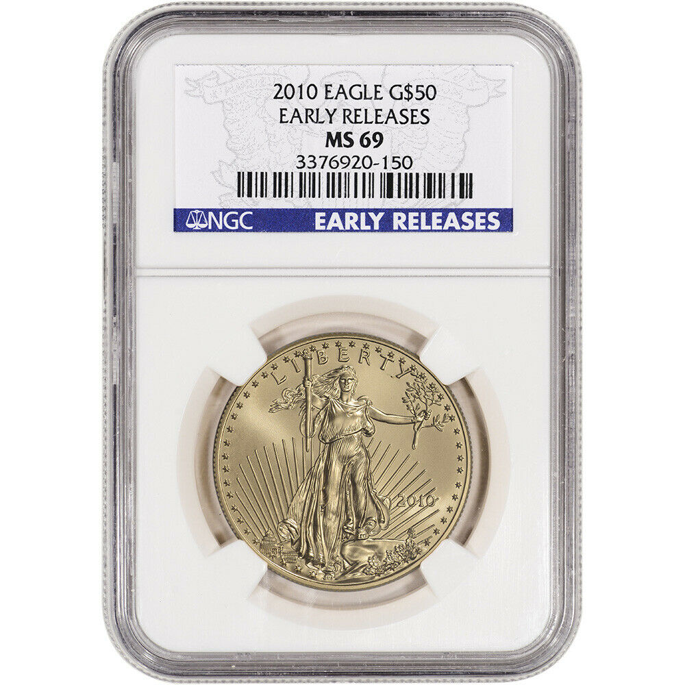 2009 US $5 GOLD EAGLE NGC EARLY RELEASE NGC MS70 