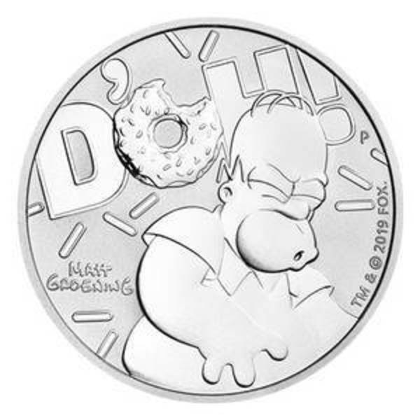 Compare cheapest prices of 2019 Homer Simpson 1 oz Silver Coin 