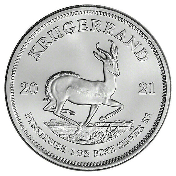 Compare silver prices of 2021 South Africa 1 oz Silver Krugerrand