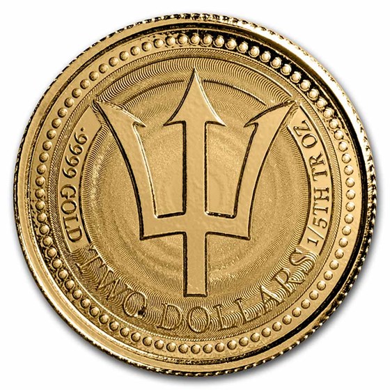 Compare Barbados 1/5 oz Gold Trident prices