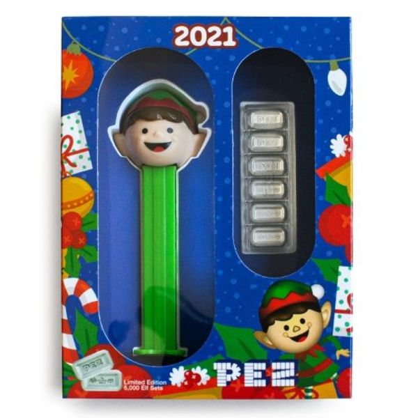 Compare silver prices of Elf PEZ Dispenser with Silver Wafers PAMP Suisse