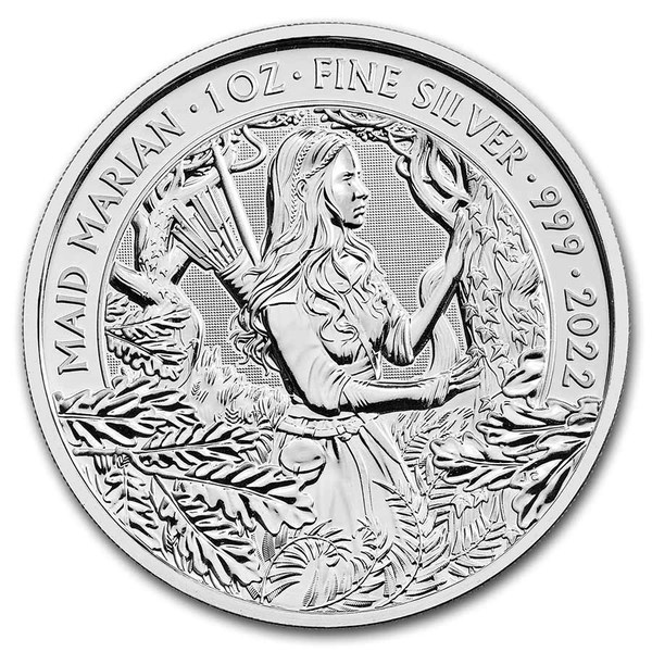 Compare cheapest prices of 2022 Great Britain Myths and Legends Maid Marian 1 oz Silver Coin 