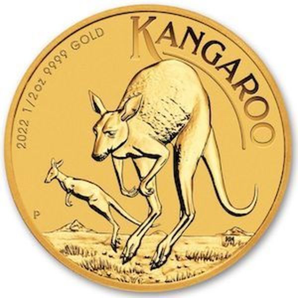Compare gold prices of 2022 Australia Kangaroo 1/2 oz Gold Coin