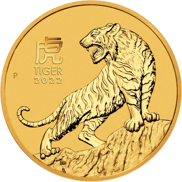 Compare gold prices of 2022 Australian Lunar Year of the Tiger 1/2 oz Gold Coin