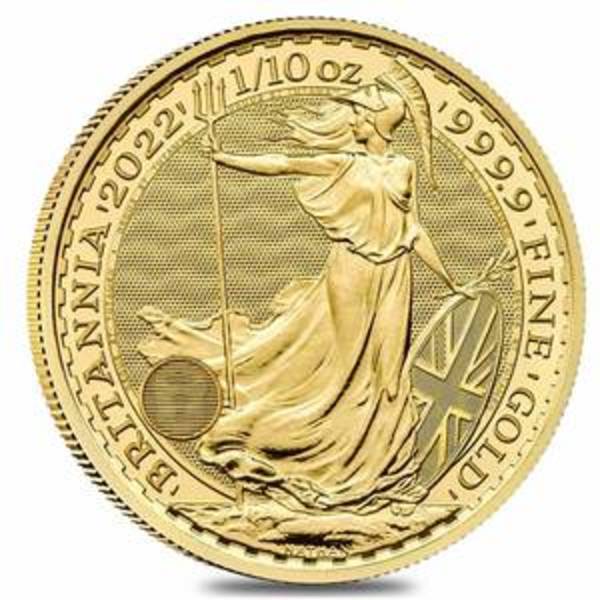 Compare gold prices of 2022 Great Britain Britannia 1/10 oz Gold Coin
