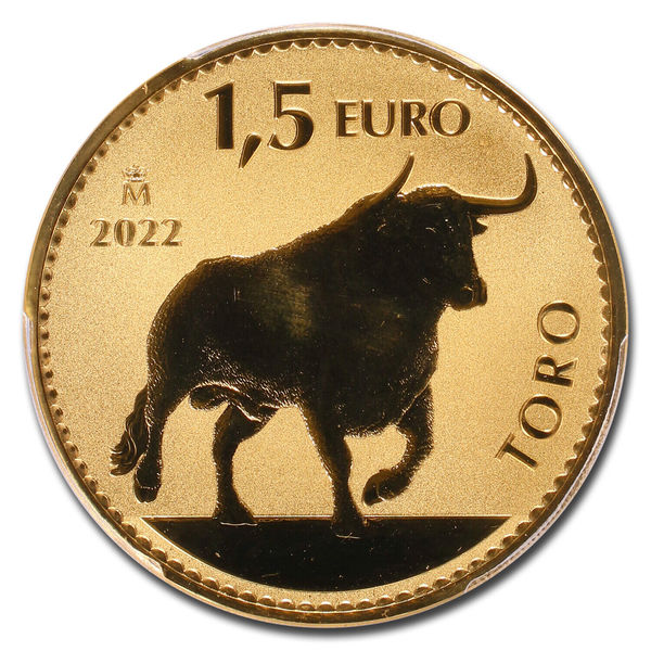 Compare 2022 Spain 1 oz Gold Reverse Proof Bull Doubloon prices