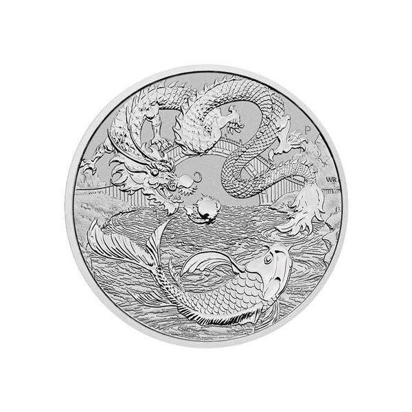 Compare 2023 Dragon and Koi 1 oz Silver Coin dealer prices