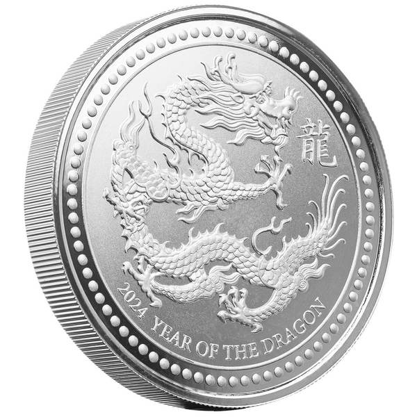 Compare prices of 2024 Lunar Year of the Dragon 2 oz Silver Coin from