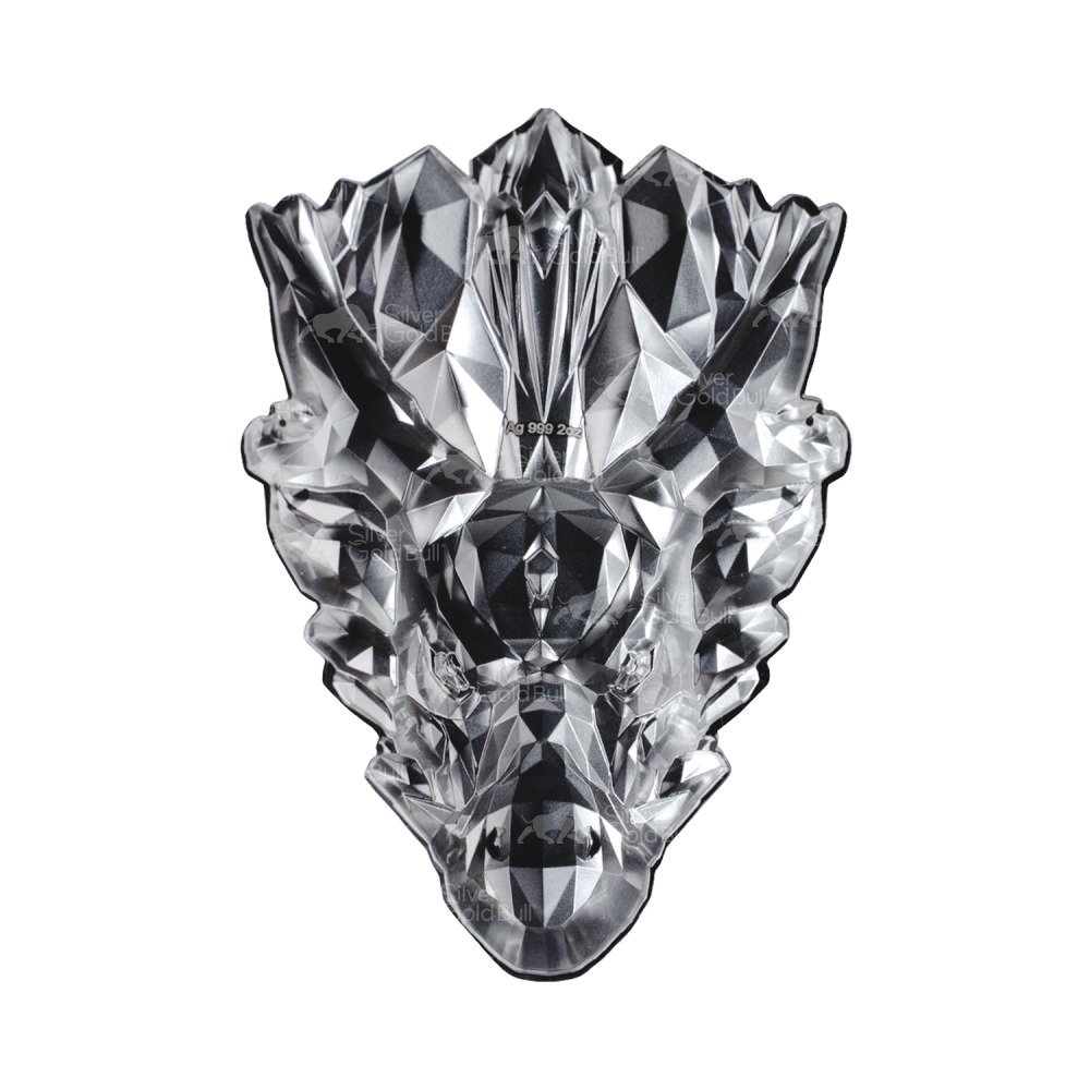 2024 South Korea Lunar Lowpoly: Year of the Dragon 2 oz Silver Stacker