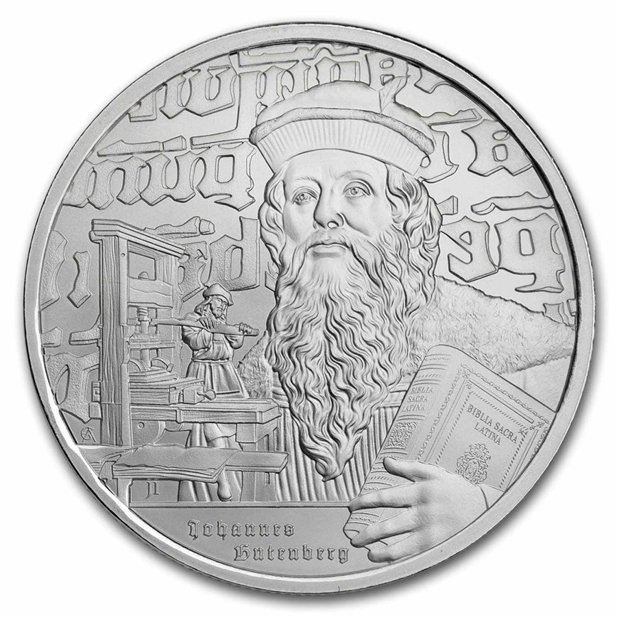 Compare 2024 Niue Icons of Inspiration: Johannes Gutenberg prices