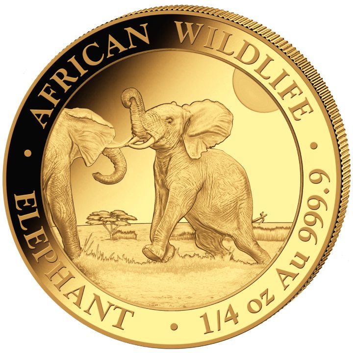 Compare 2024 1 4 Oz Somalia Elephant Gold Coin Dealer Prices   2024 Quarter Oz Somalia Elephant Gold Coin 