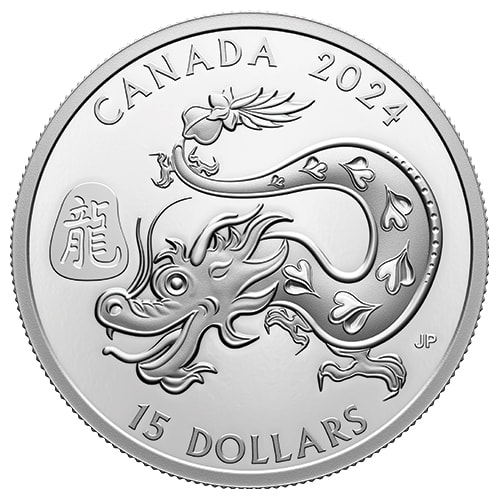Compare 2024 1 oz Canadian Year of the Dragon Proof Silver Coin prices
