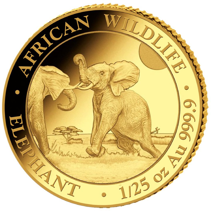 Compare 2024 1/25 oz Somalia Elephant Gold Coin prices