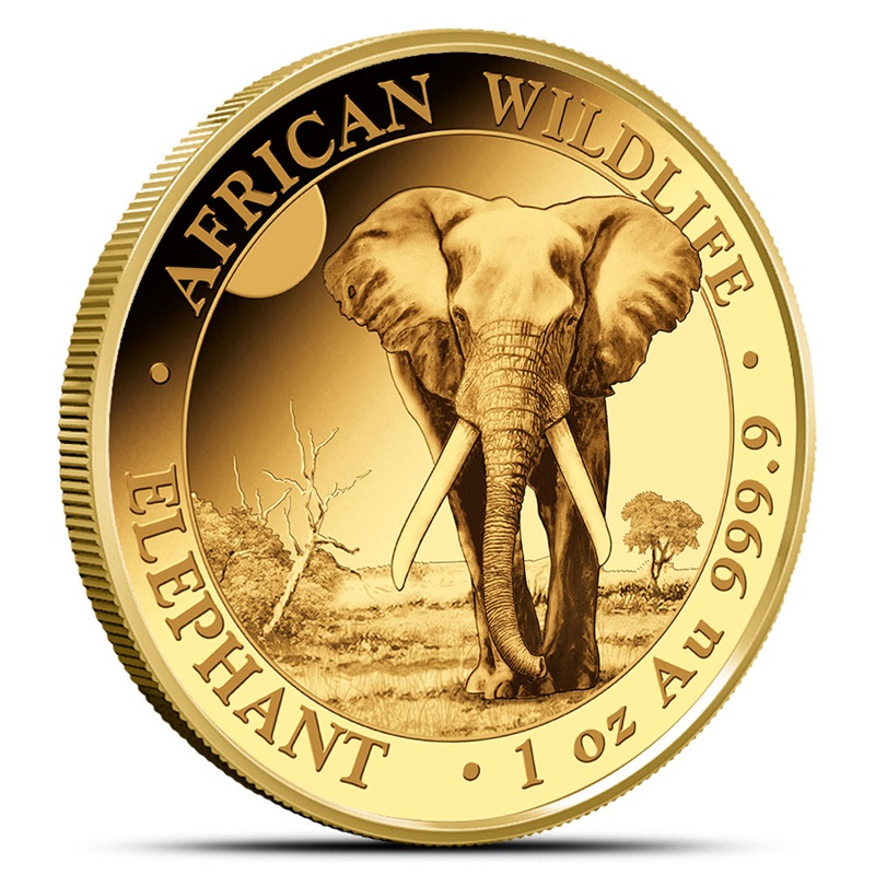 Compare 2025 Somalia 1 oz Gold Elephant Coin prices
