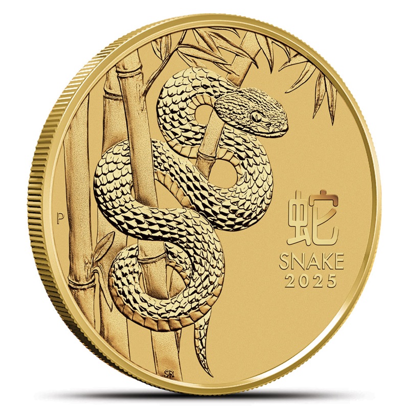 Compare 2025 1/10 oz Proof Australian Gold Lunar Snake Coin (Box + CoA) prices