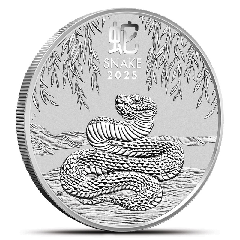 Compare 2025 1/2 oz Australian Silver Lunar Snake Coin (BU) prices