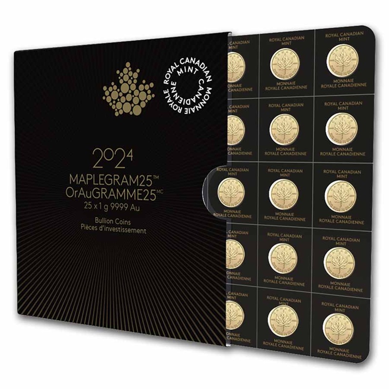 Compare 2025 25 x 1 gram Canadian Gold Maplegram25 prices