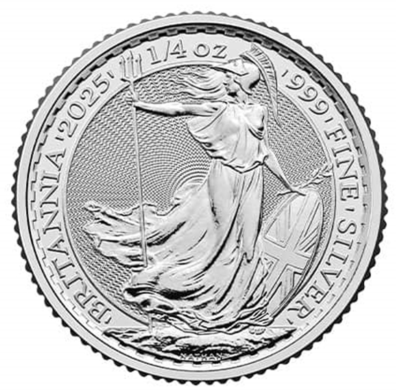 Compare 2025 1/4 oz British Silver Britannia prices